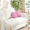 Cuscini per Seduta 2 pcs Rosa Ø30 x 13 cm Tessuto