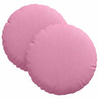 Cuscini per Seduta 2 pcs Rosa Ø30 x 13 cm Tessuto