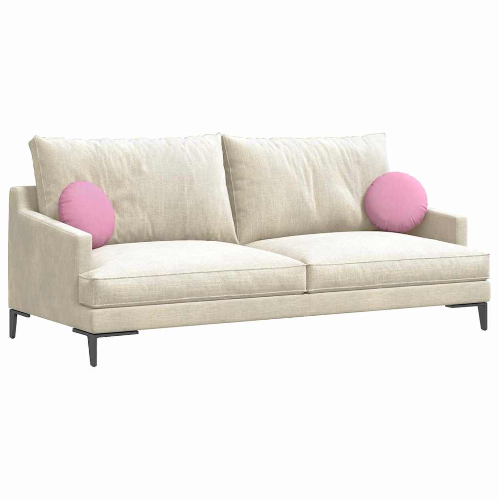 Cuscini per Seduta 2 pcs Rosa Ø30 x 13 cm Tessuto