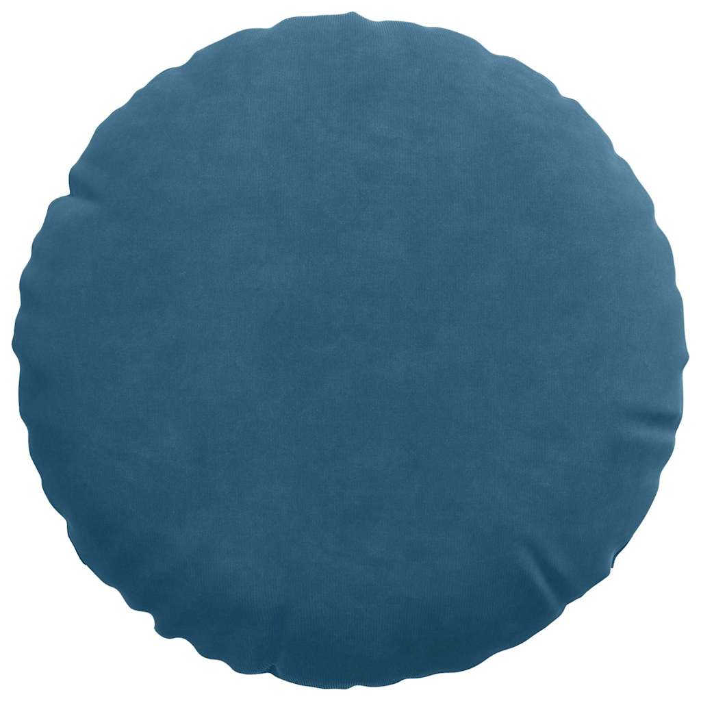 Cuscini per Seduta 2 pcs Blu Ø30 x 13 cm Velluto