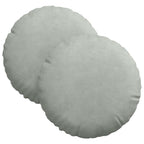 Cuscini per Seduta 2 pcs Grigio chiaro Ø30 x 13 cm Velluto