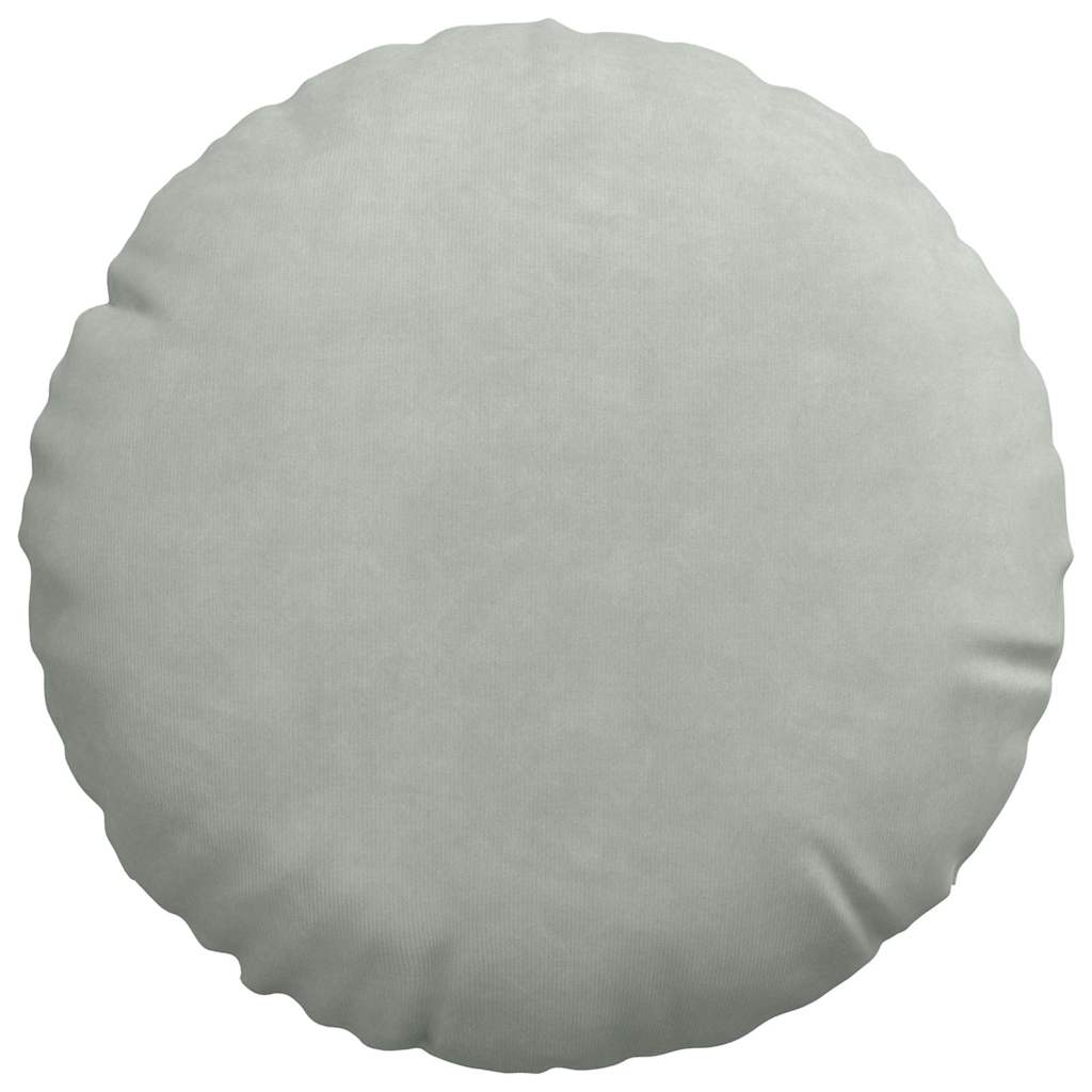 Cuscini per Seduta 2 pcs Grigio chiaro Ø30 x 13 cm Velluto