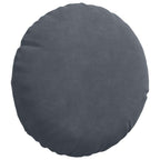 Cuscini per Seduta 2 pcs Grigio scuro Ø30 x 13 cm Velluto