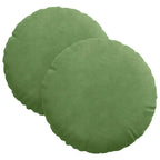 Cuscini per Seduta 2 pcs Verde chiaro Ø30 x 13 cm Velluto