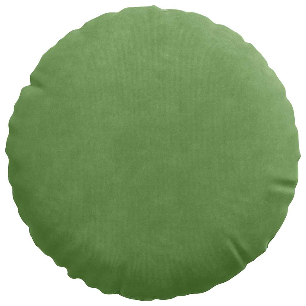 Cuscini per Seduta 2 pcs Verde chiaro Ø30 x 13 cm Velluto