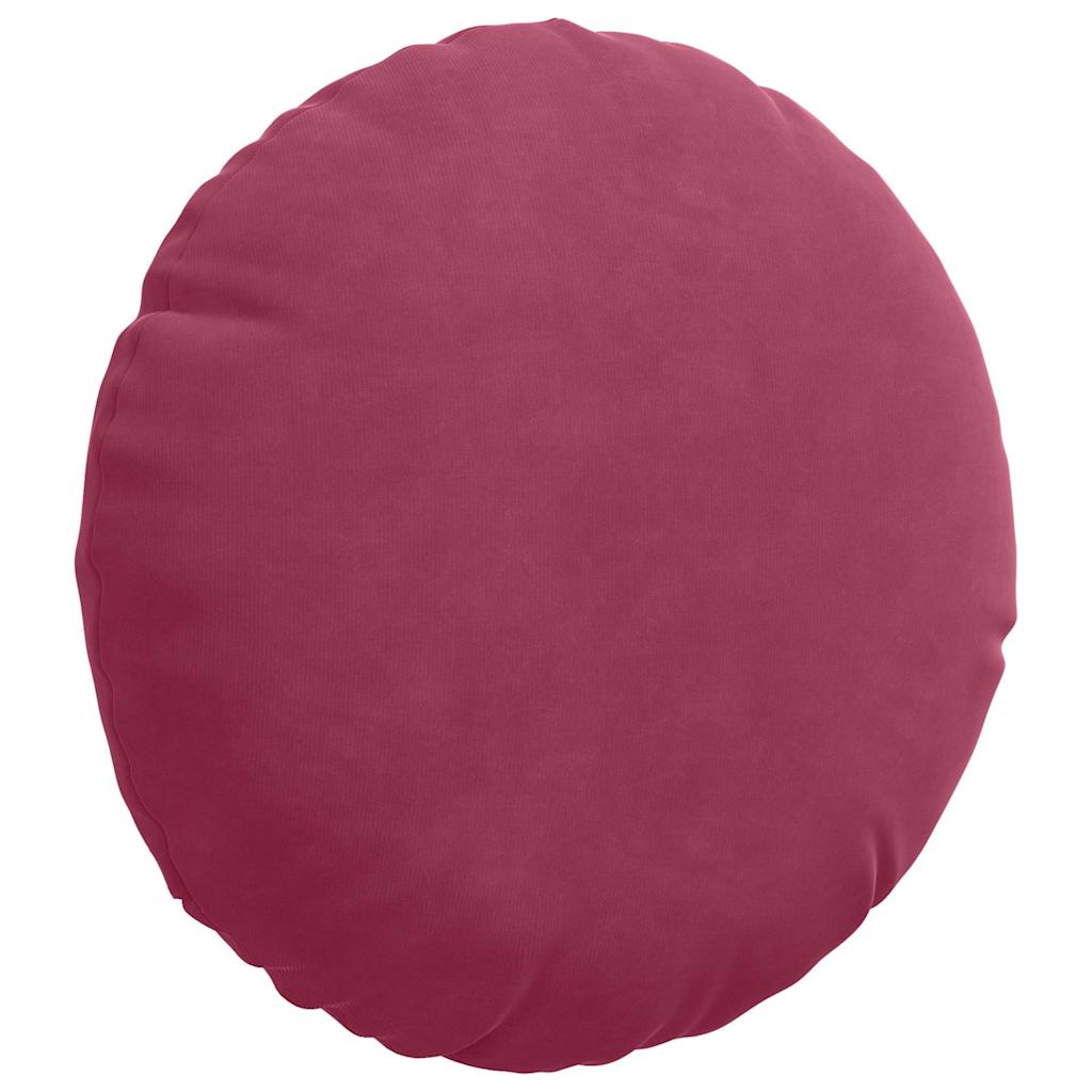 Cuscini per Seduta 2 pcs Rosso Vino Ø30 x 13 cm Velluto