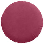 Cuscini per Seduta 2 pcs Rosso Vino Ø30 x 13 cm Velluto