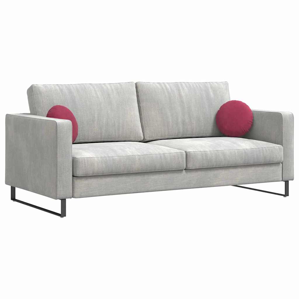 Cuscini per Seduta 2 pcs Rosso Vino Ø30 x 13 cm Velluto
