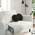 Cuscini per Seduta 2 pcs Nero Ø30 x 13 cm Velluto