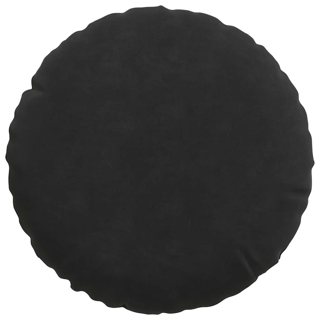 Cuscini per Seduta 2 pcs Nero Ø30 x 13 cm Velluto