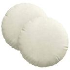 Cuscini per Seduta 2 pcs Crema Ø30 x 13 cm Velluto