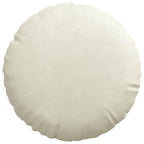 Cuscini per Seduta 2 pcs Crema Ø30 x 13 cm Velluto