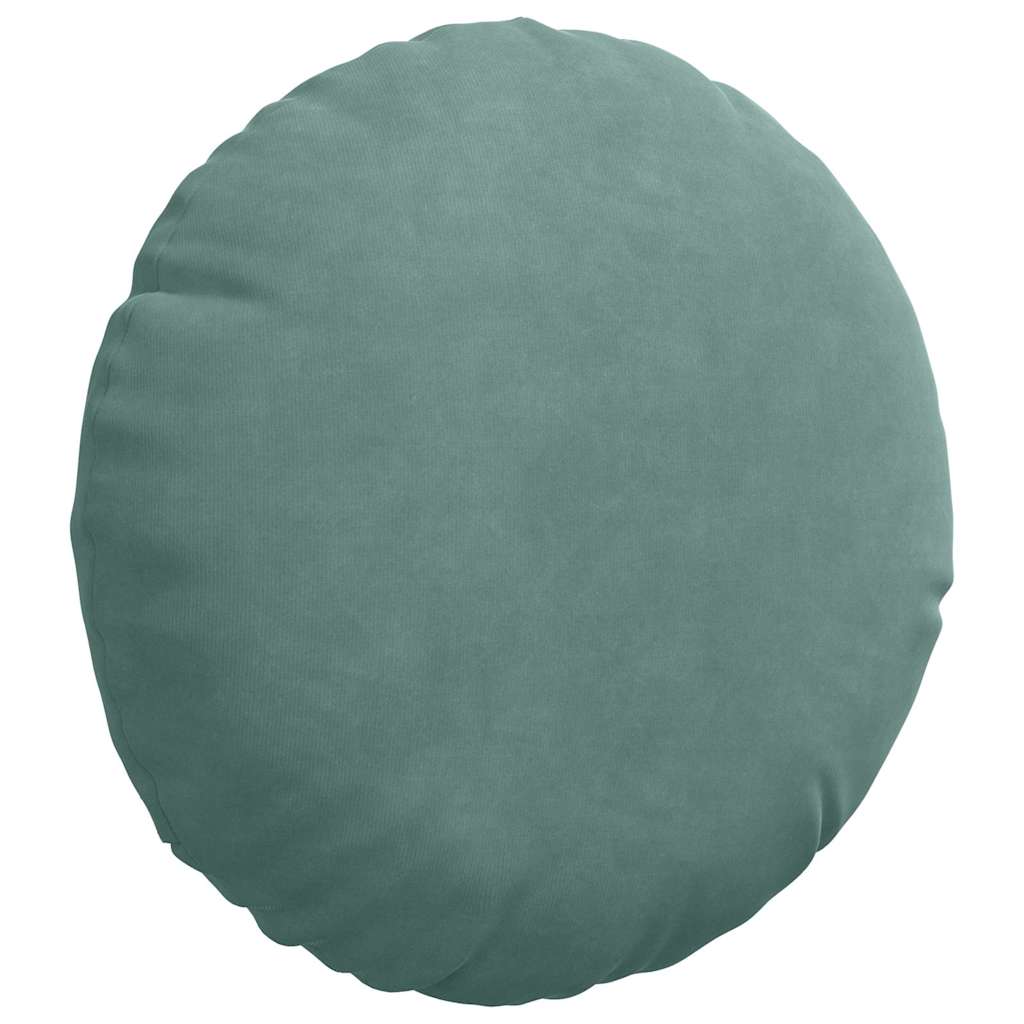 Cuscini per Seduta 2 pcs Verde Mare Ø30 x 13 cm Velluto