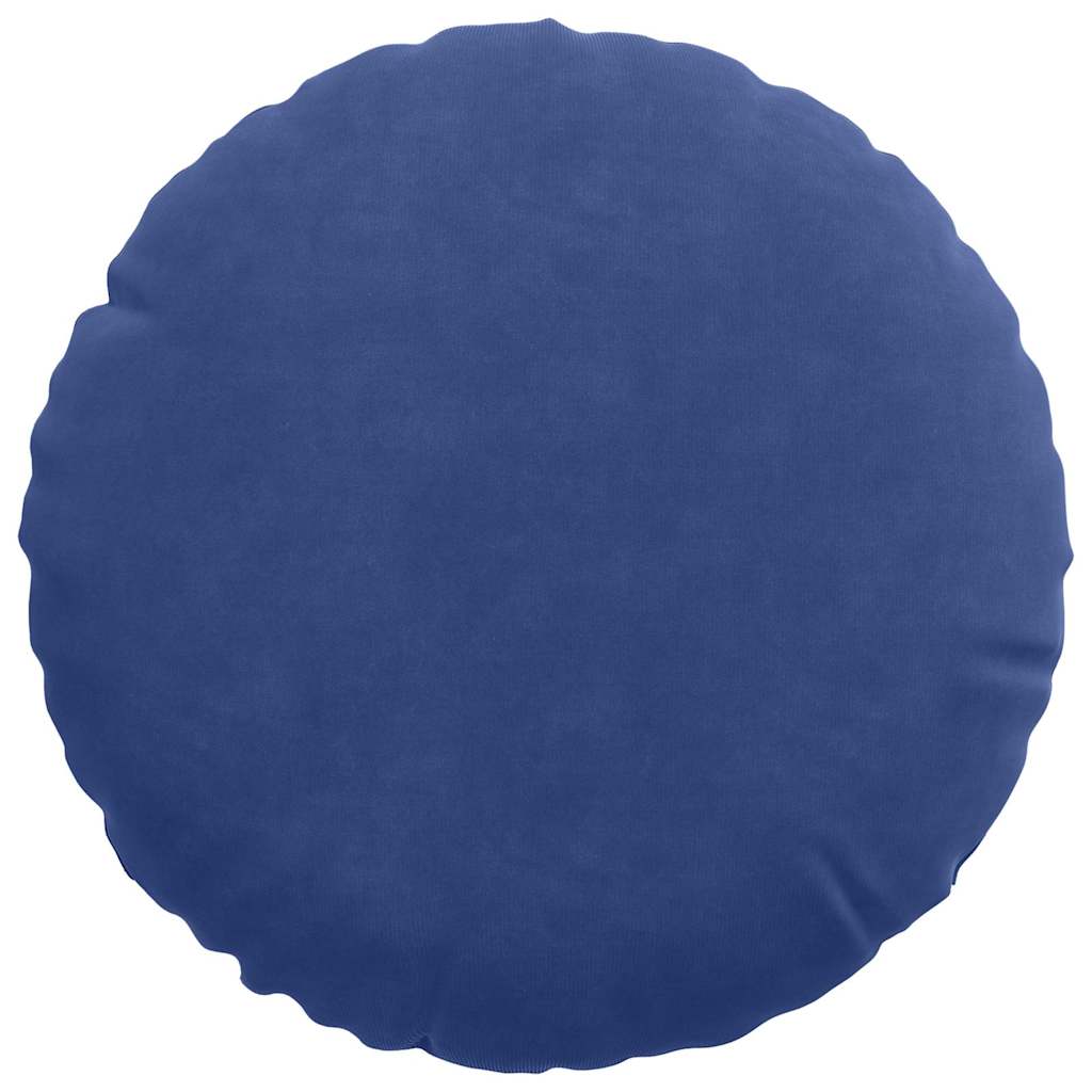 Cuscini per Seduta 2 pcs Blu Polizia Ø30 x 13 cm Velluto