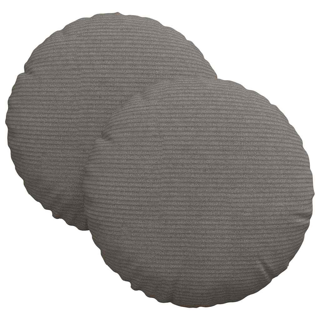 Cuscini per Seduta 2 pcs Grigio chiaro Ø30 x 13 cm