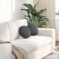 Cuscini per Seduta 2 pcs Grigio scuro Ø30 x 13 cm