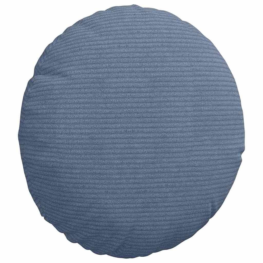 Cuscini per Seduta 2 pcs Blu Ø30 x 13 cm Tessuto in Cords