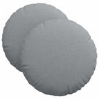 Cuscini per Seduta 2 pcs Grigio chiaro Ø40 x 13 cm Tessuto