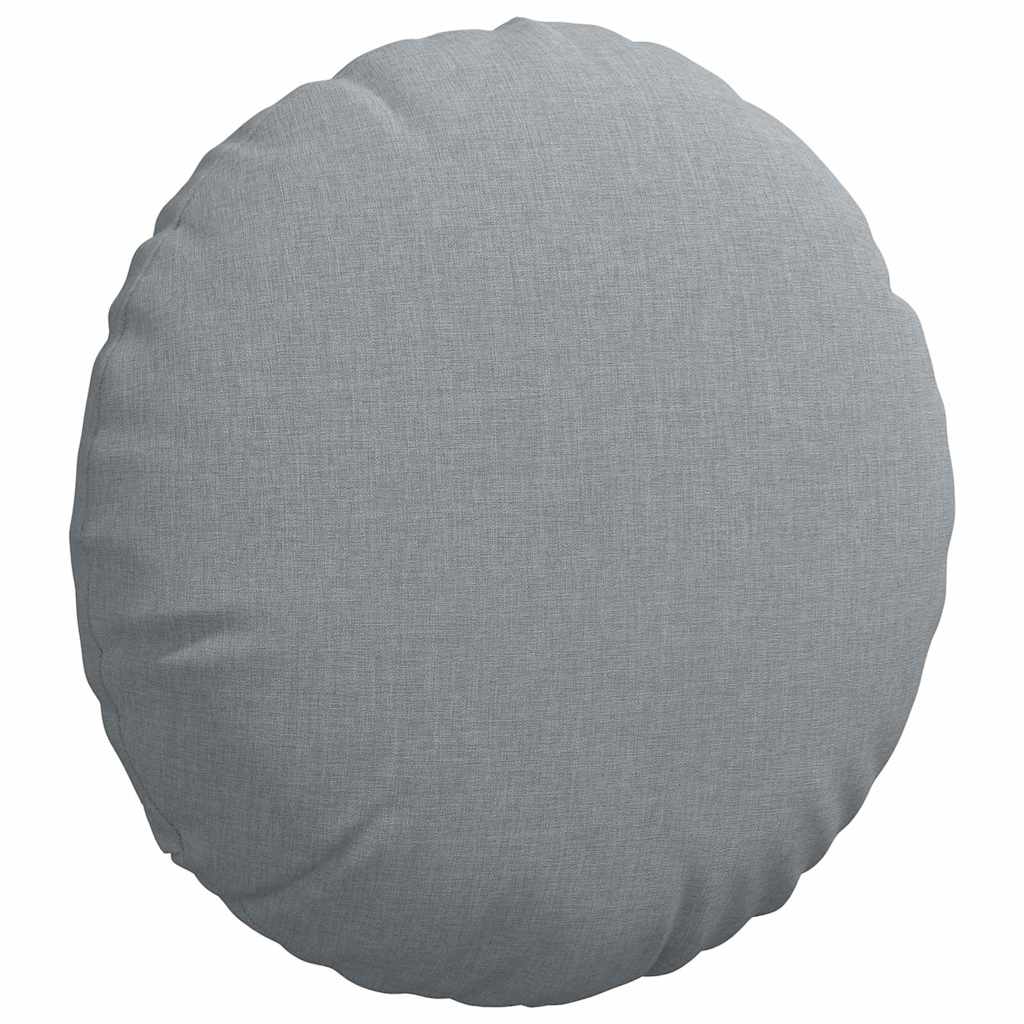 Cuscini per Seduta 2 pcs Grigio chiaro Ø40 x 13 cm Tessuto