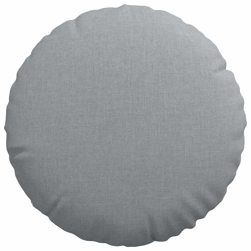 Cuscini per Seduta 2 pcs Grigio chiaro Ø40 x 13 cm Tessuto