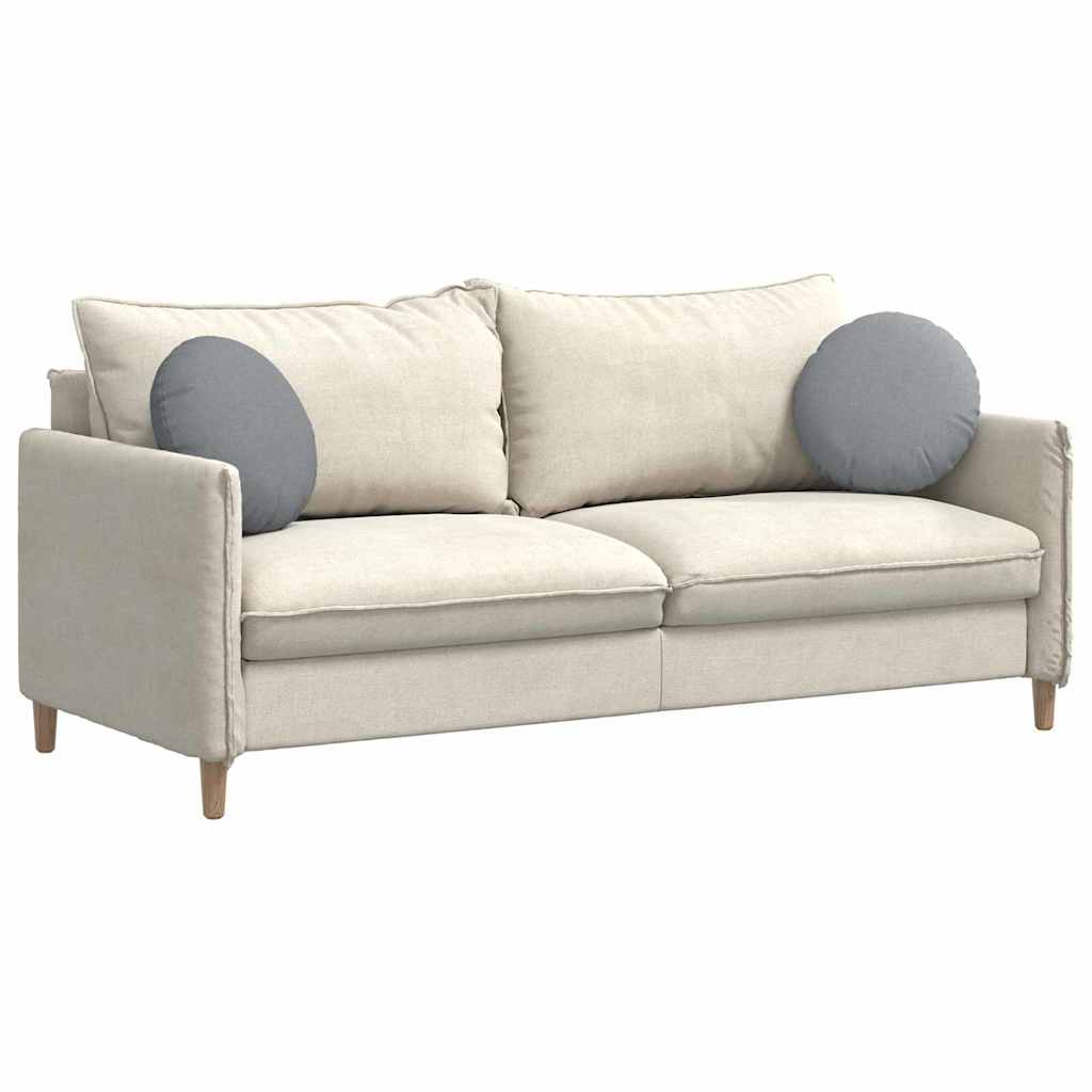 Cuscini per Seduta 2 pcs Grigio chiaro Ø40 x 13 cm Tessuto