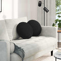 Cuscini per Seduta 2 pcs Nero Ø40 x 13 cm Tessuto