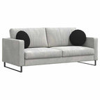 Cuscini per Seduta 2 pcs Nero Ø40 x 13 cm Tessuto
