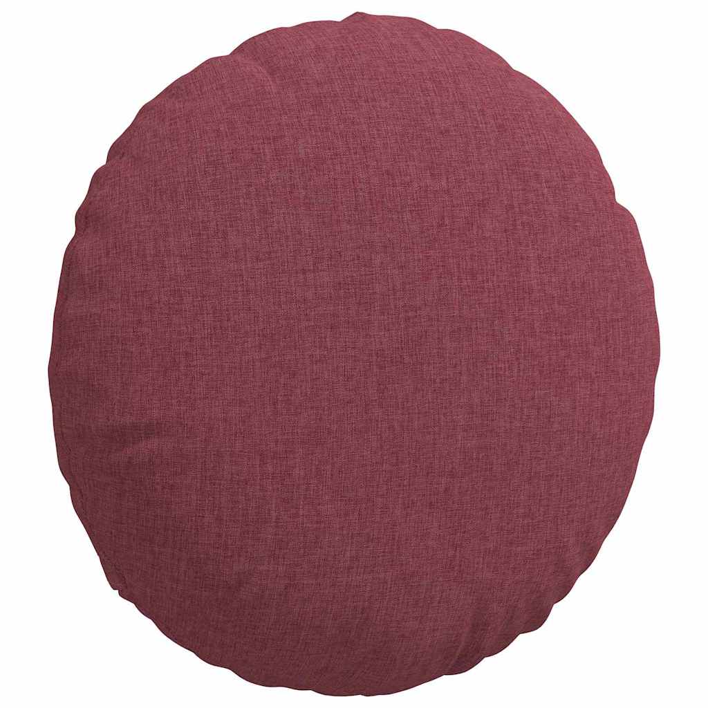 Cuscini per Seduta 2 pcs Rosso Vino Ø40 x 13 cm Tessuto