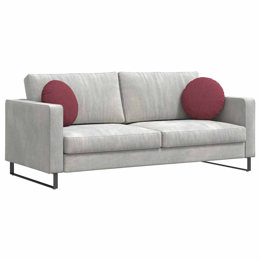 Cuscini per Seduta 2 pcs Rosso Vino Ø40 x 13 cm Tessuto