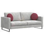 Cuscini per Seduta 2 pcs Rosso Vino Ø40 x 13 cm Tessuto