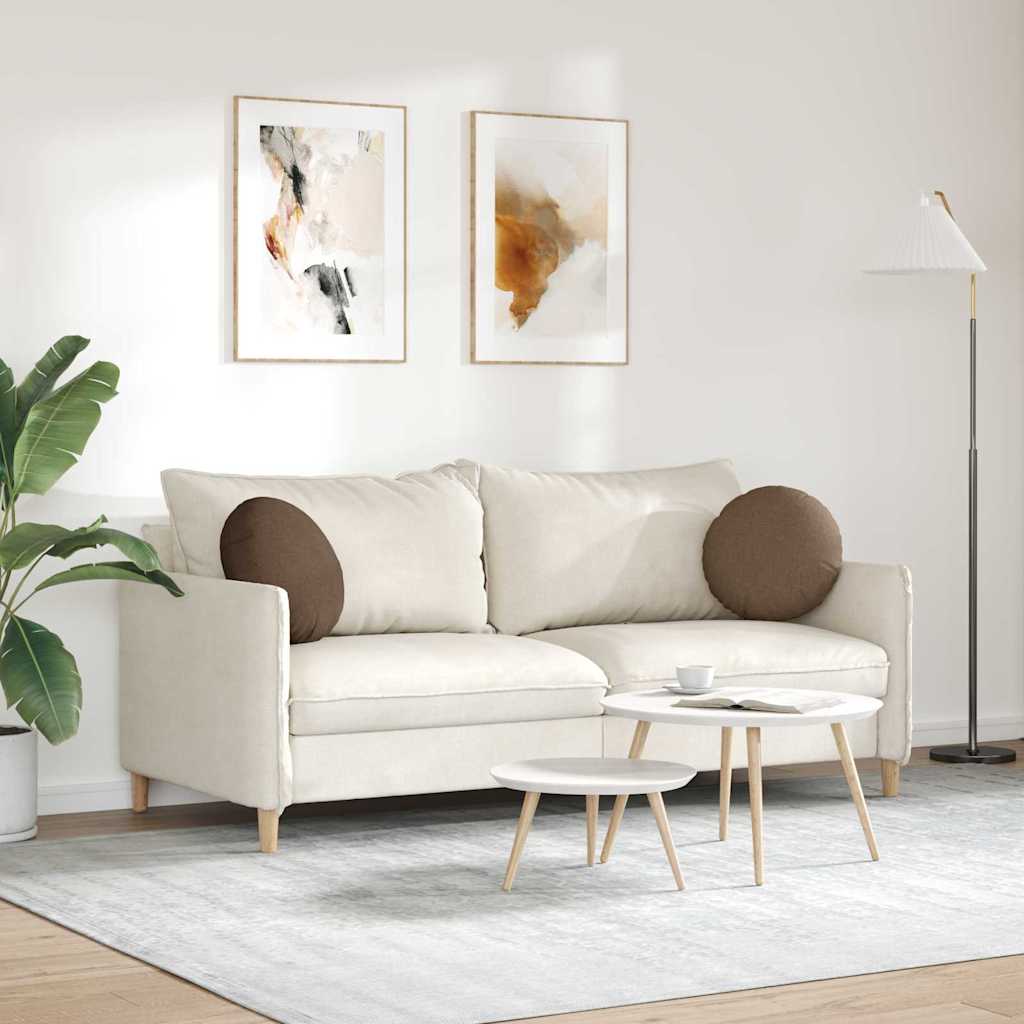 Cuscini per Seduta 2 pcs Marrone Ø40 x 13 cm Tessuto