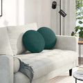 Cuscini per Seduta 2 pcs Verde Scuro Ø40 x 13 cm Tessuto