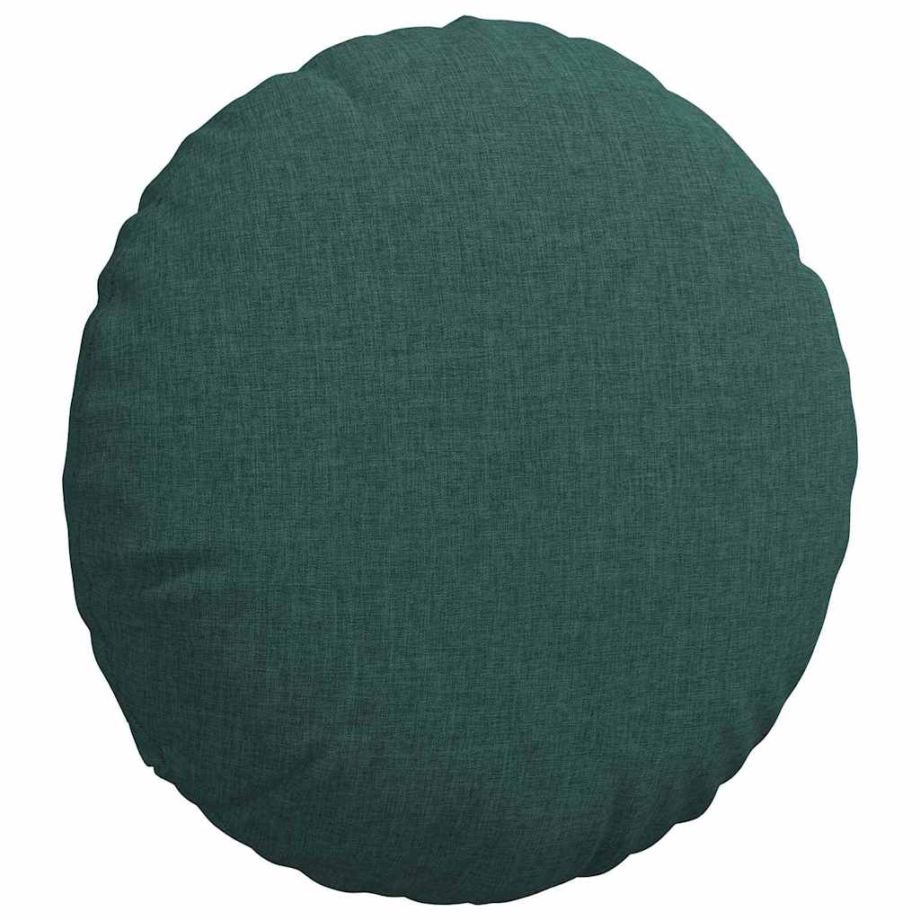 Cuscini per Seduta 2 pcs Verde Scuro Ø40 x 13 cm Tessuto