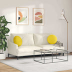 Cuscini per Seduta 2 pcs Giallo Chiaro Ø40 x 13 cm Tessuto