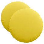 Cuscini per Seduta 2 pcs Giallo Chiaro Ø40 x 13 cm Tessuto