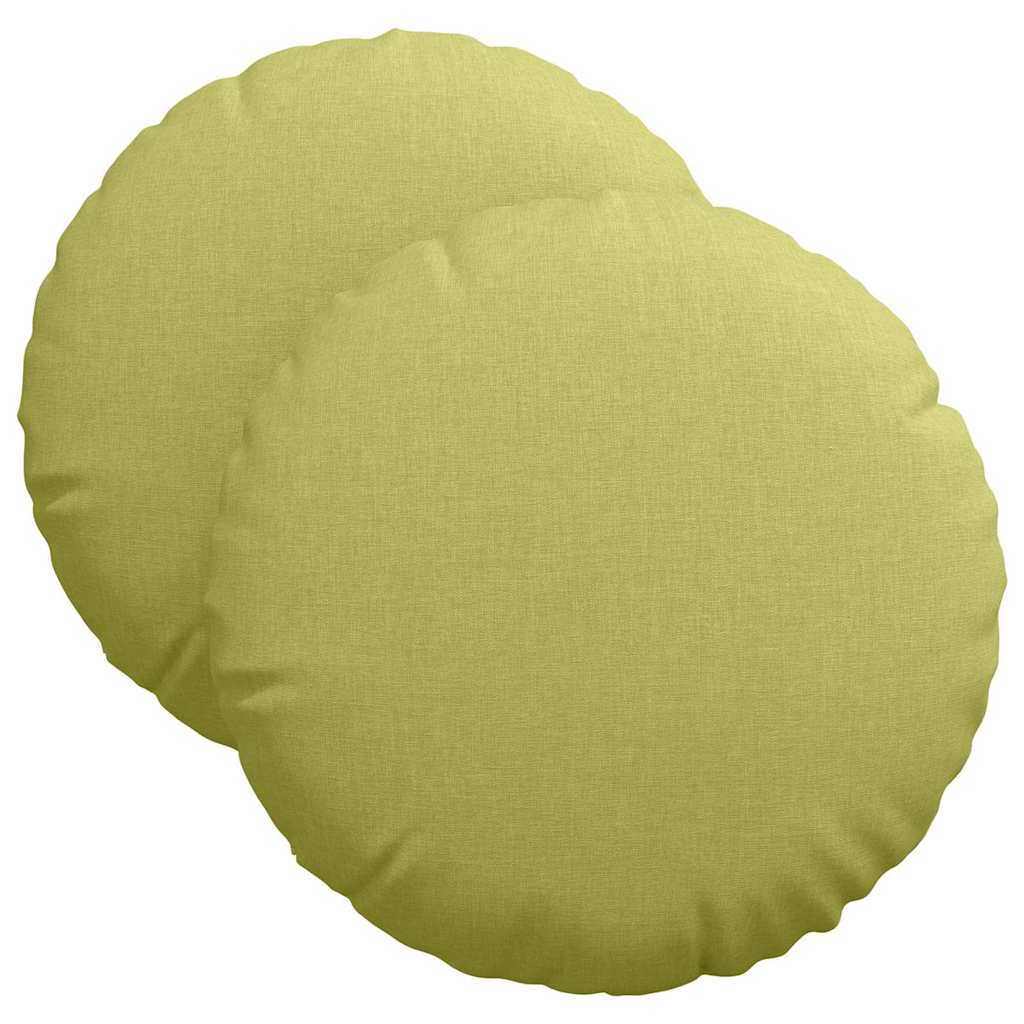 Cuscini per Seduta 2 pcs Verde chiaro Ø40 x 13 cm Tessuto