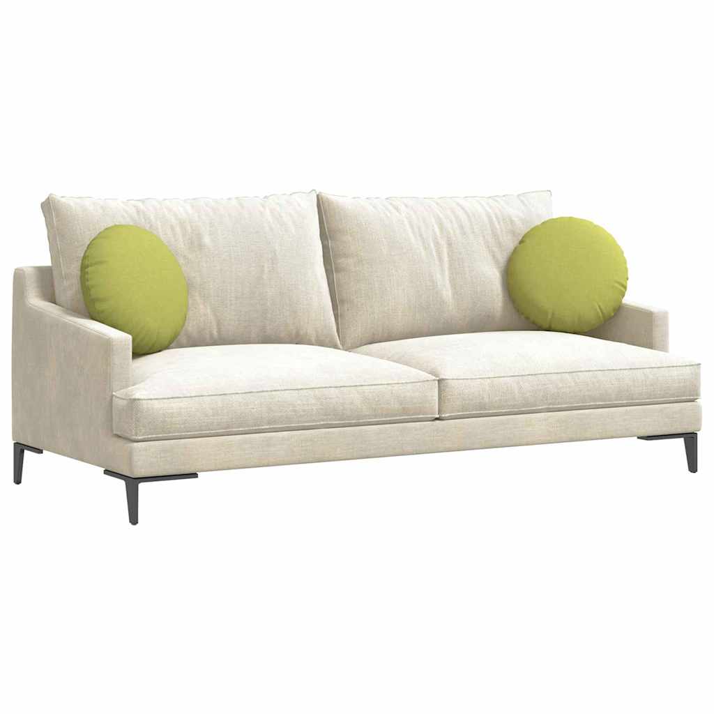 Cuscini per Seduta 2 pcs Verde chiaro Ø40 x 13 cm Tessuto
