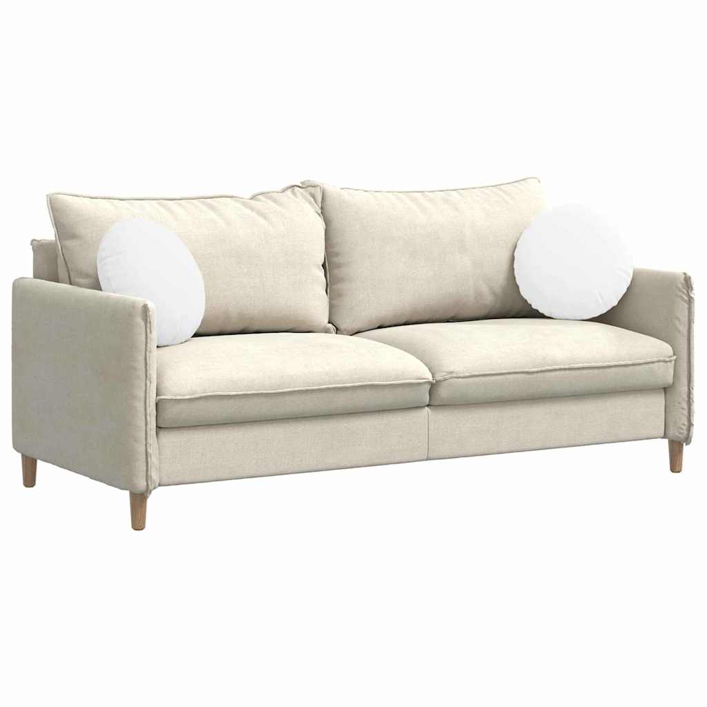 Cuscini per Seduta 2 pcs Bianco Ø40 x 13 cm Tessuto