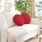Cuscini per Seduta 2 pcs Rosso Ø40 x 13 cm Tessuto