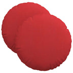 Cuscini per Seduta 2 pcs Rosso Ø40 x 13 cm Tessuto