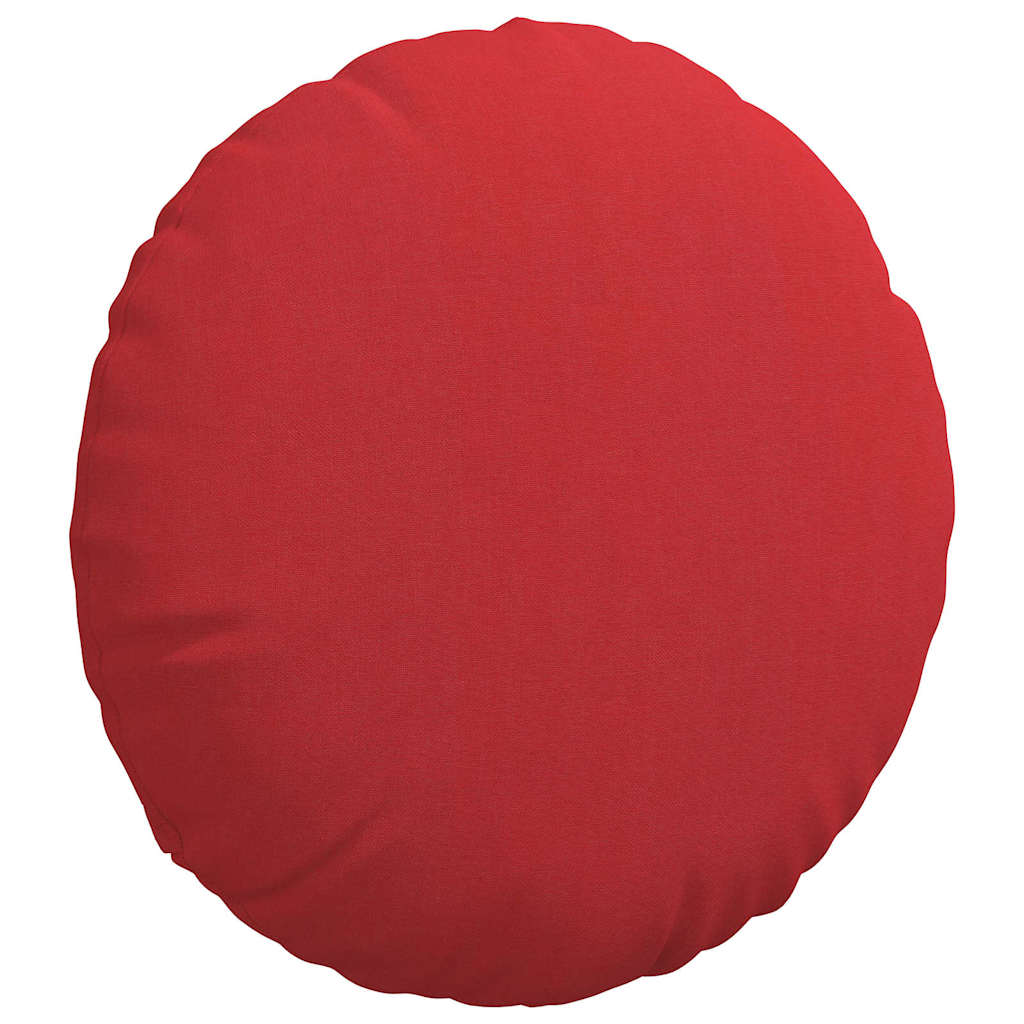 Cuscini per Seduta 2 pcs Rosso Ø40 x 13 cm Tessuto