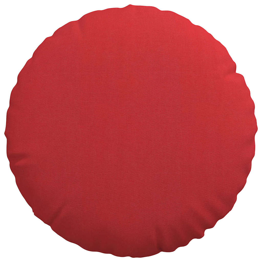 Cuscini per Seduta 2 pcs Rosso Ø40 x 13 cm Tessuto