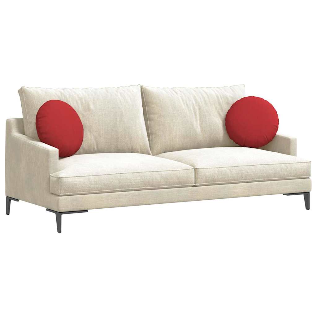 Cuscini per Seduta 2 pcs Rosso Ø40 x 13 cm Tessuto