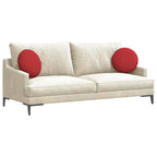Cuscini per Seduta 2 pcs Rosso Ø40 x 13 cm Tessuto
