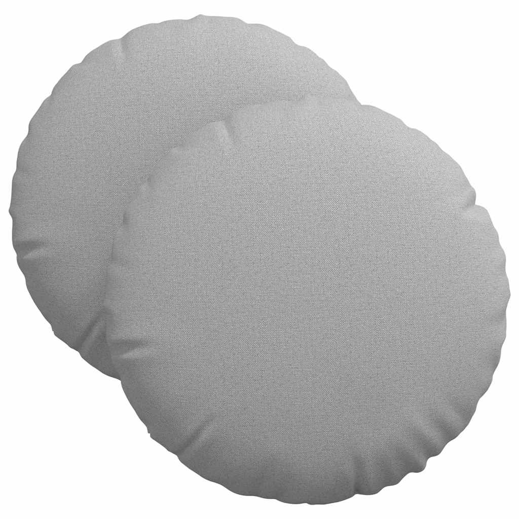 Cuscini per Seduta 2 pcs Grigio Nuvola Ø40 x 13 cm Tessuto