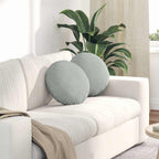Cuscini per Seduta 2 pcs Grigio chiaro Ø 40 x 13 cm Velluto