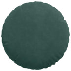 Cuscini per Seduta 2 pcs Verde Scuro Ø 40 x 13 cm Velluto