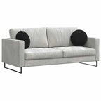 Cuscini per Seduta 2 pcs Nero Ø 40 x 13 cm Velluto