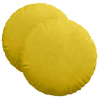 Cuscini per Seduta 2 pcs Giallo Ø 40 x 13 cm Velluto