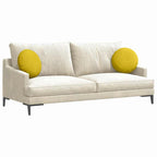 Cuscini per Seduta 2 pcs Giallo Ø 40 x 13 cm Velluto
